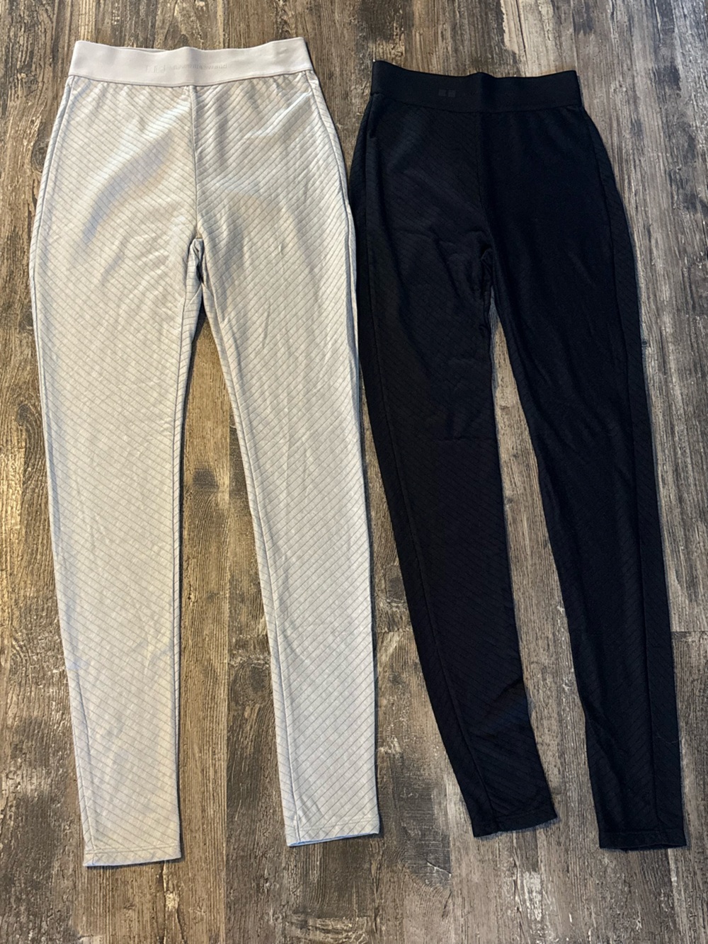 Alexander Wang Ribbed Leggings Duo - Black & Light Gray